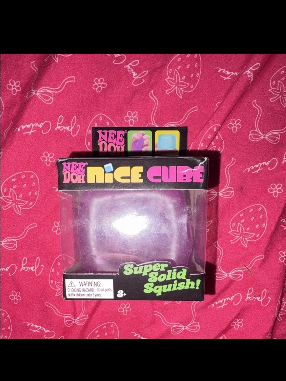 NeeDoh Nice Cube Super Solid Squish! Purple Kids Toy